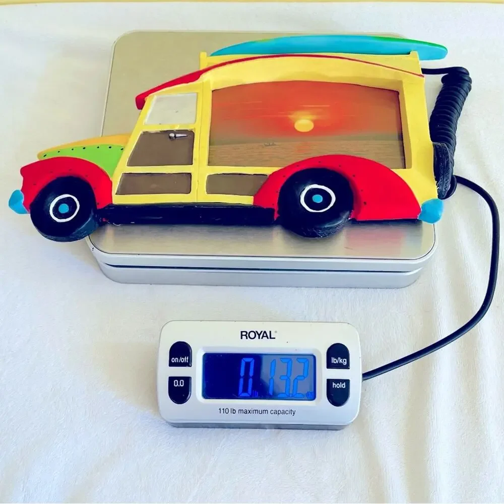 Vtg Style Retro Woody Wagon Car Photo Picture Frame Surfboard 3D